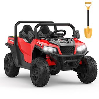 24V Ride-On Dump Truck w/ Remote, Dump Bed, Shovel & Key Start