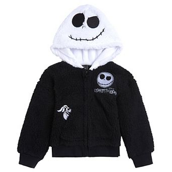 Disney Nightmare Before Christmas Jack Skellington Cosplay Fleece Zip-Up Hoodie