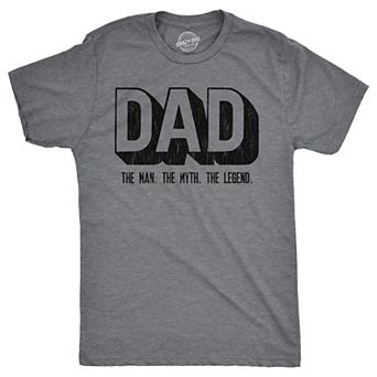 Mens Dad The Man The Myth The Legend T Shirt Funny Fathers Day Gift Tee for Guys