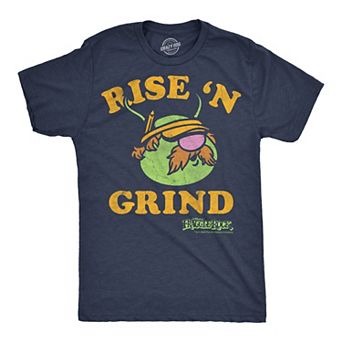 Mens Funny T Shirts Rise N Grind Doozer Jim Henson's Fraggle Rock Tee For Men