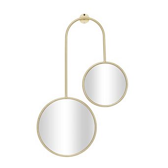 CosmoLiving by Cosmopolitan Double Circle Metal Wall Mirror