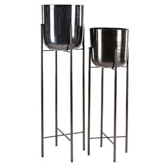 CosmoLiving by Cosmopolitan Metal Dome Planter with Removable Stand
