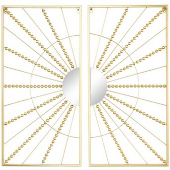 CosmoLiving by Cosmopolitan Metal Half Moon Wall Mirror Decor