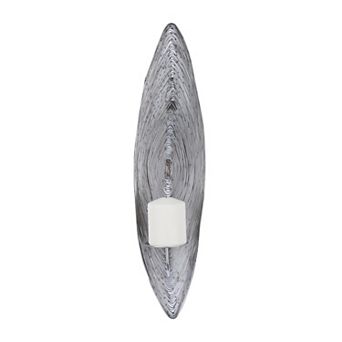 CosmoLiving by Cosmopolitan Stainless Steel Metal Single Candle Wall Sconce