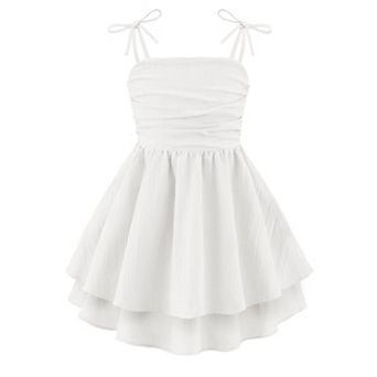 Arshiner Girl Dress Spaghetti Strap Midi Summer Easter Beach Boho Casual Formal Tween
