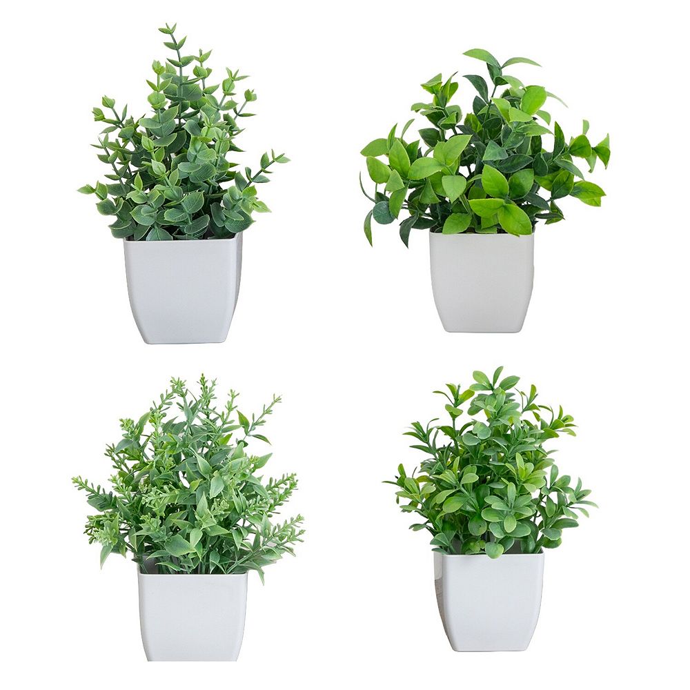nearly natural Artificial Mini Potted Plants 4-Pack