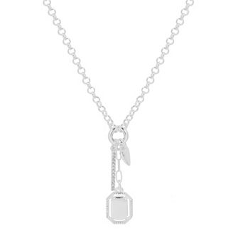 LC Lauren Conrad Silver Tone Heart & Charms Pendant Necklace