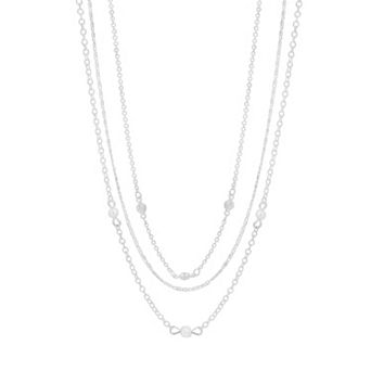 LC Lauren Conrad Silver Tone Layered Necklace