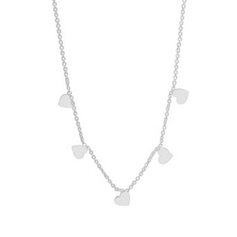 LC Lauren Conrad Silver Tone Tiny Hearts Necklace