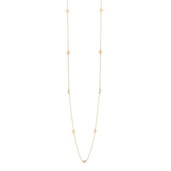 LC Lauren Conrad Gold-Tone Acrylic Tiny Mixed Whimsy Icons Station Long Necklace