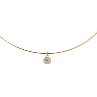 LC Lauren Conrad Gold Tone Fireball Burst Choker Necklace