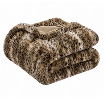 Harbor House Botswana Animal Print Faux Fur Throw Blanket