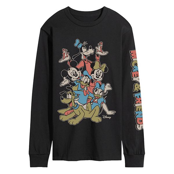 Big & Tall Disney Mickey & Friends Retro Long Sleeve Graphic Tee