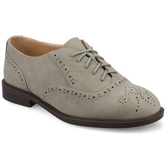 Journee Bria Women's Lace-Up Almond Toe Oxfords