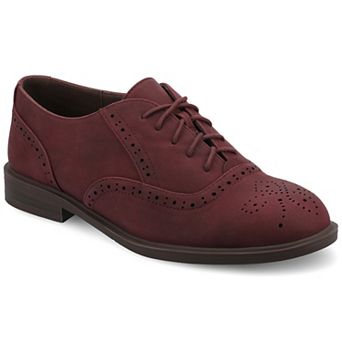 Journee Bria Women's Lace-Up Almond Toe Oxfords