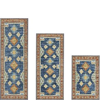 BOGASYL Boho Non Slip Kitchen Rugs Set of 3 (20"x32"+20"x48"+20"x59")