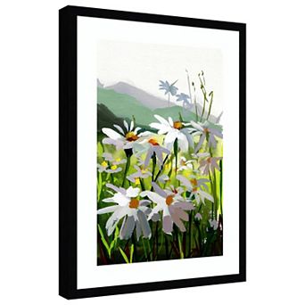Daisies 1 by Brook Page Wood Framed Wall Art Print