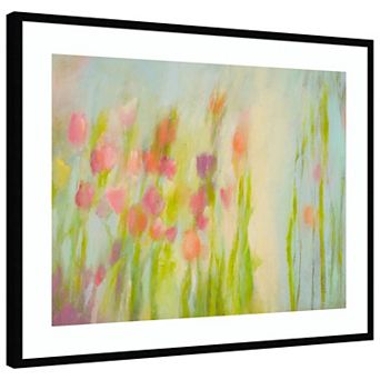 Garden Light by Teresa Mccue Wood Framed Wall Art Print