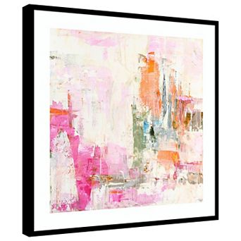 New Age Pink 1 by Design Fabrikken Wood Framed Wall Art Print