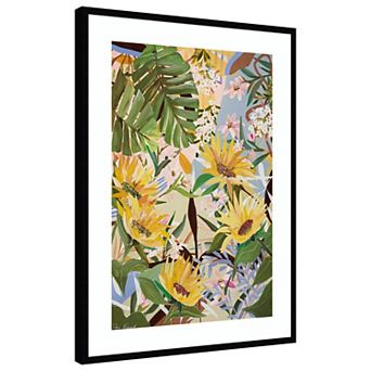 Sunflowers by Dani Heyward Wood Framed Wall Art Print