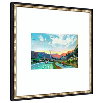 Red Hills by Brook Page Wood Framed Wall Art Print