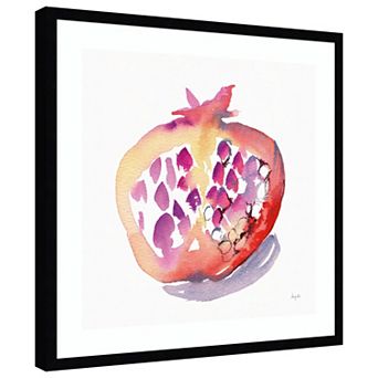 Pomegranate by Kristy Rice Wood Framed Wall Art Print