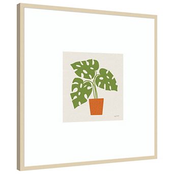 Potted Plants V by Cheryl Warrick Wood Framed Wall Art Print