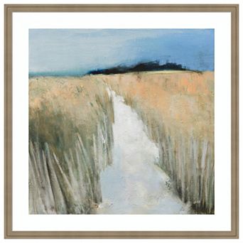 Sandy Path by Julia Purinton Wood Framed Wall Art Print