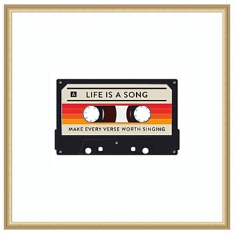 Mix Tape by Wild Apple Portfolio Wood Framed Wall Art Print