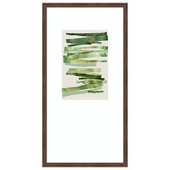 Green Layers Natures Whisper I by Hannah Dawson Wood Framed Wall Art Print