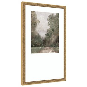 Misty Garden Pathway by PI Studio Wood Framed Wall Art Print