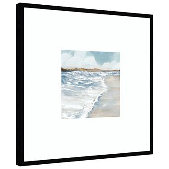 Coastal Waves and Sand Harmony by PI Studio Wood Framed Wall Art Print