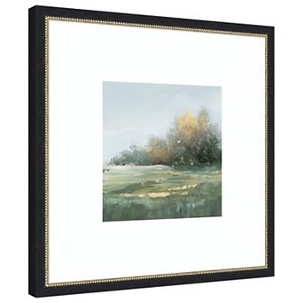 Misty Morning in the Meadow I by PI Studio Wood Framed Wall Art Print