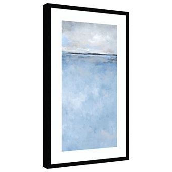 Calm Horizon Under Clouded Sky II by PI Studio Wood Framed Wall Art Print