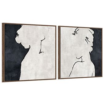 Amanti Art Contrast of Light & Shadow 2 pc by Eli Jones Framed Canvas Wall Art Set