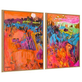 Amanti Art River Runs Through 2 pc by Dorothy Fagan Framed Canvas Wall Art Set