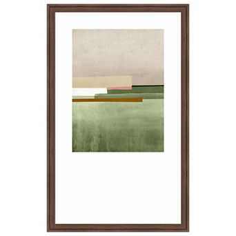 Layers of Green Serenity by Emma Peal Wood Framed Wall Art Print