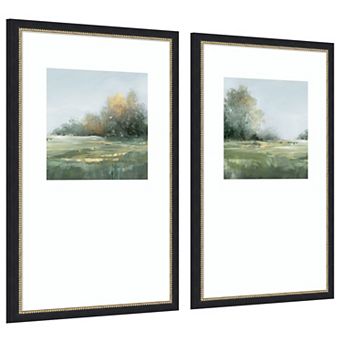 Amanti Art Misty Morning in the Meadow 2 pc by PI Studio Framed Wall Art Prints