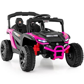 Costway 12V Kids Ride On Car Battery Powered Electric Remote Control LED Lights Music