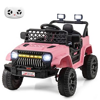 Costway 12V Kids Ride on Truck Car Battery Powered Toddler Electric Vehicle with 3 Speeds
