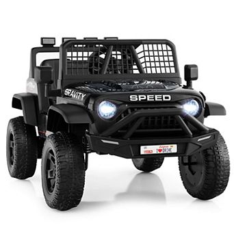 Costway 24V Ride On Car with Remote Control Music LED Headlights Spring Suspension for Kids