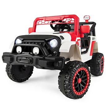 Costway 12V Kids Ride on Truck with Remote Control 3 Speeds LED Lights Horn Music Story