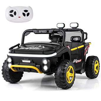 Costway 24V Ride on Toy for Big Kids 2 Seater Ride on Toy Truck Car with Remote Control