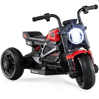Costway 6V Kids Motorcycle with Song,Story,LED Headlights,Accelerator Pedal & 3 Wheels