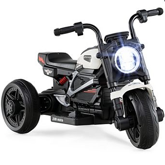 Costway 6V Kids Motorcycle with Song,Story,LED Headlights,Accelerator Pedal & 3 Wheels