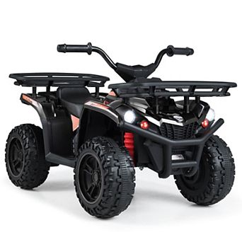 Costway 24V 4-Wheeler Ride on Toy with Slow Start, Songs, Stories, Tunes, MIC/SD/USB Port