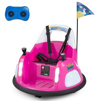 Costway 12V Kids Bumper Car,360° Spin & Remote.Battery-Powered,for 1.5-6 ages