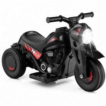 Costway 6V Kids Bubble Car Electric Ride on Motorcycle with Music Button & LED Headlight