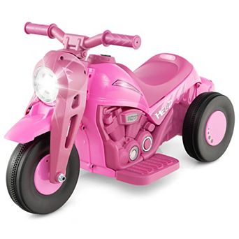 Costway 6V Kids Bubble Car Electric Ride on Motorcycle with Music Button & LED Headlight