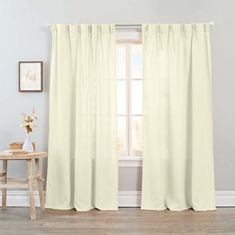 BrylaneHome Linen Pinch Pleat Window Panel